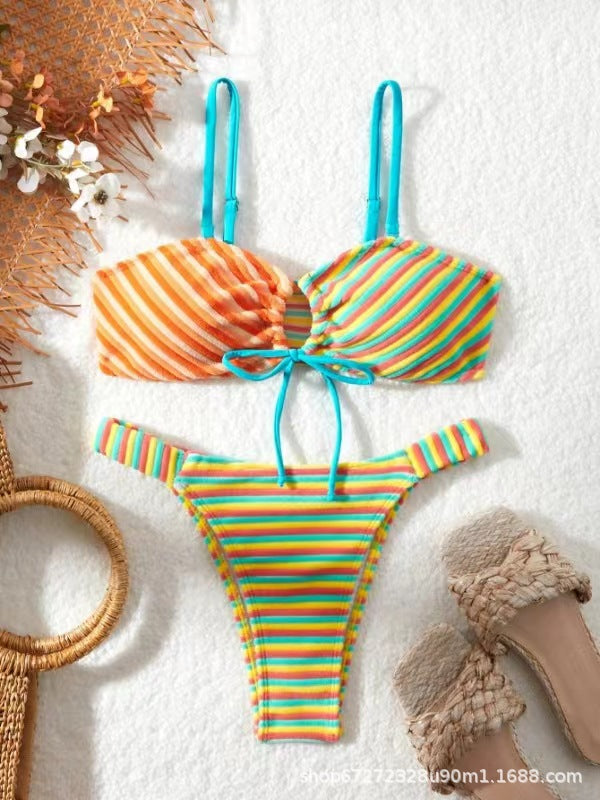 Dame bikini-sæt med raffineret indpakningsdesign og tætsiddende stofkvalitet Stilla