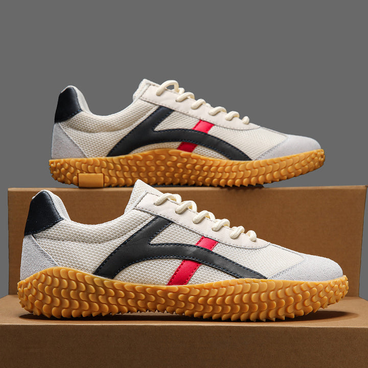 Unisex nan retro-urbane Mesh-sneaker med profileret gummisål og velourlæder tåhætte Skovae