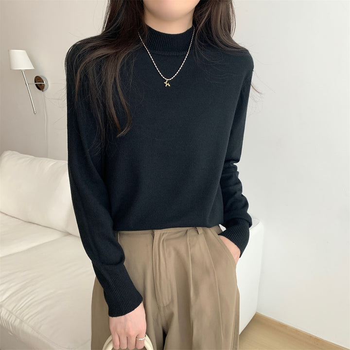 Kvinder Elegant Rulle Hals Sweater lavet af høj kvalitet strikket materiale Stilla