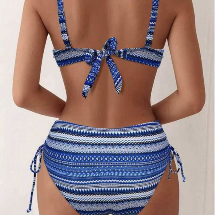 Dame Bikini-sæt med modigt vikle-detalje og justerbar talje Skovae