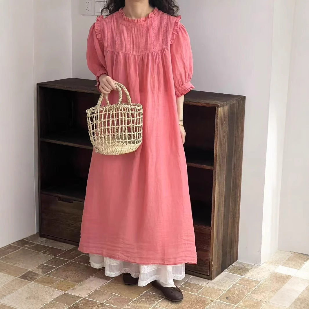 Femme Relaxed Fit Rüsch Maxi Kjole Stilla
