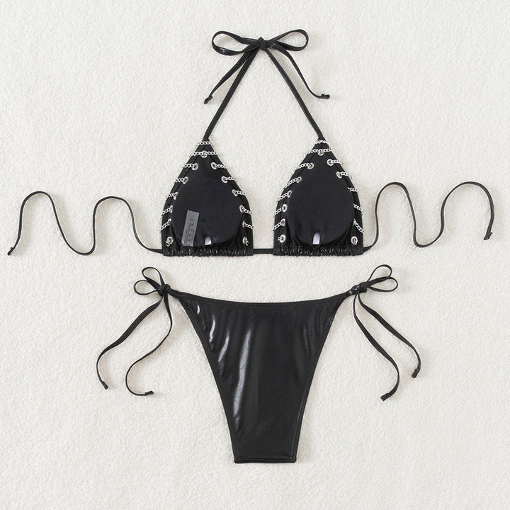 Damer forførende triangel-bikini med detailkærlige accenter Skovae
