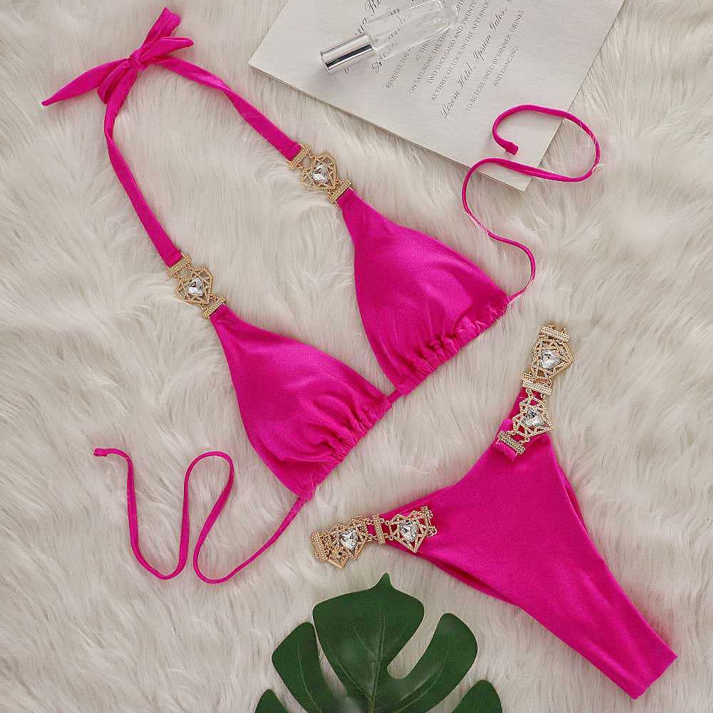 Dame Luksus Triangle Bikini Sæt Stilla