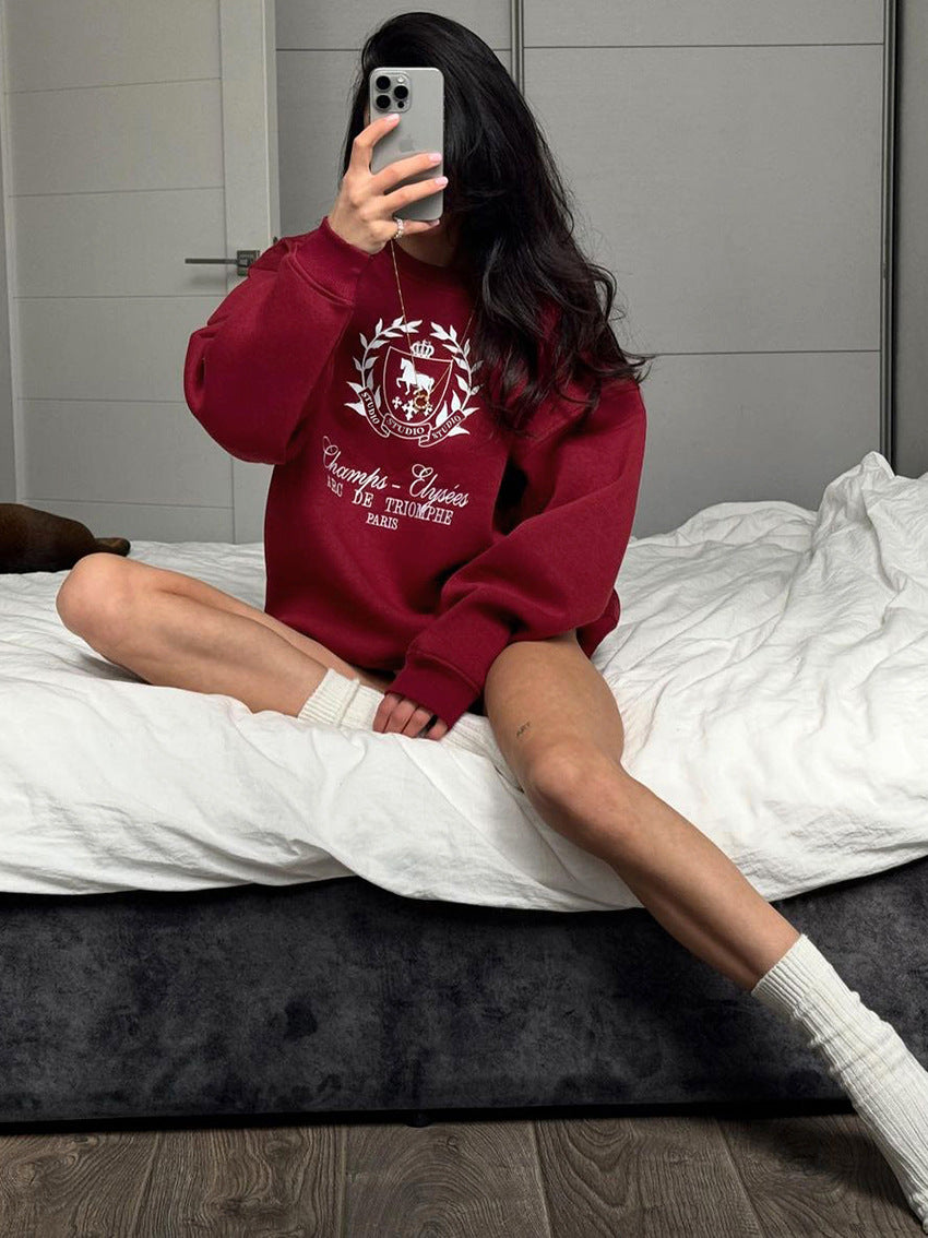 Dame Oversized Sweatshirt med ikonisk logo-design og komfortable materialer Stilla