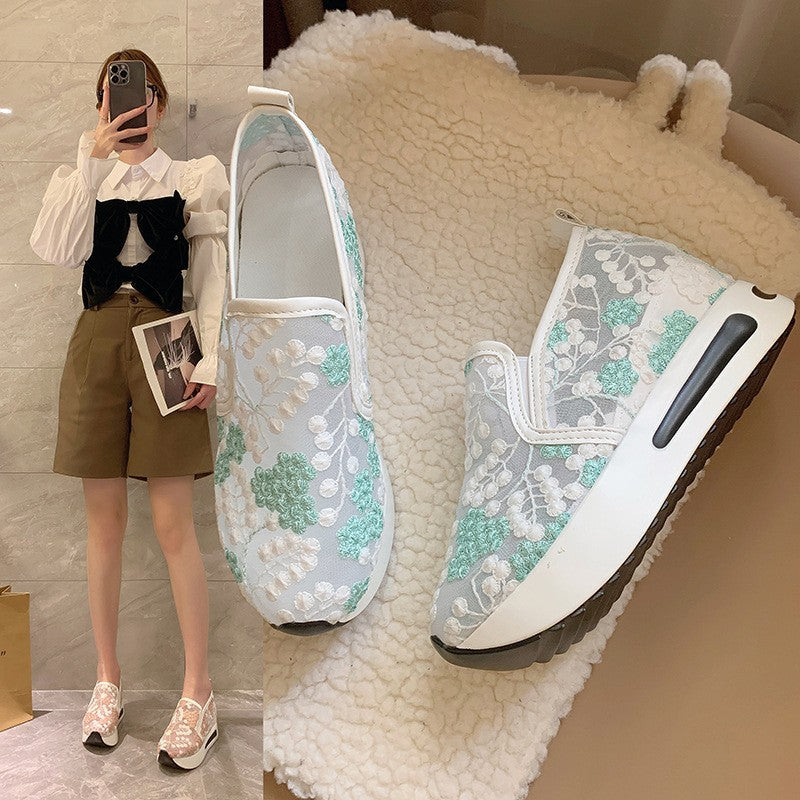 Dame Mode Slip-On Sneakers med blomsterdesign Stilla