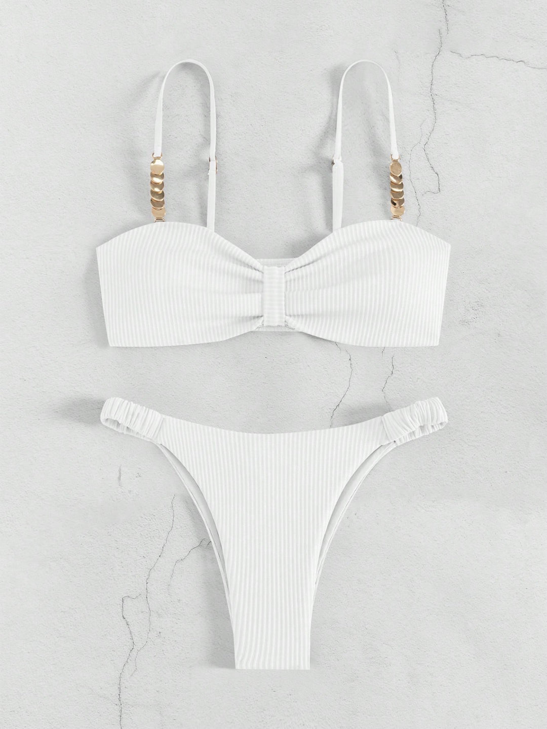Dame Bustier-Bikini med elegant sløjfe-design og moderigtige accenter Skovae