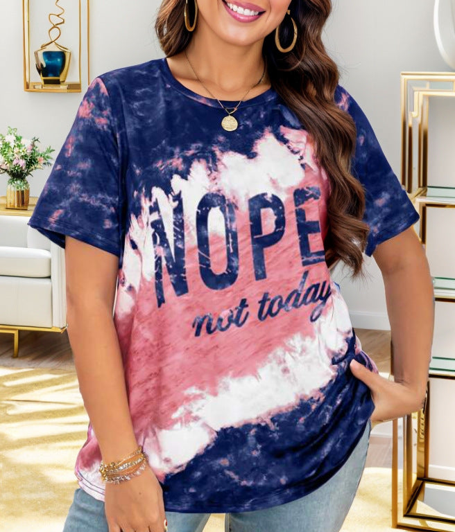 Dame casual T-shirt med statement-print Stilla