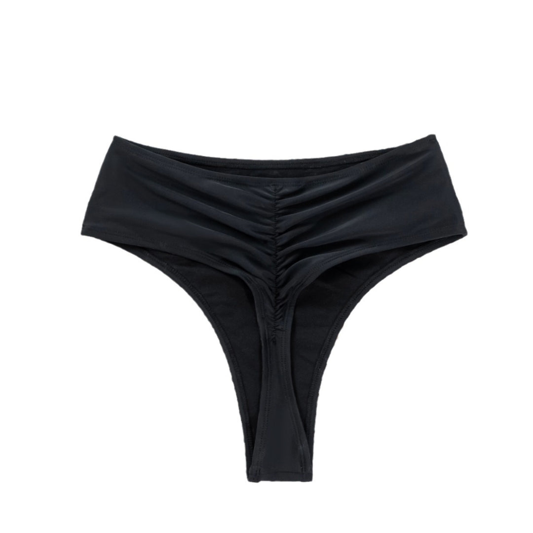Dame Højskåret Bikini-Bund i minimalistisk design med komfortabelt bælte Skovae
