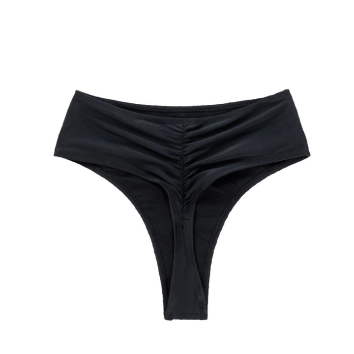 Dame Højskåret Bikini-Bund i minimalistisk design med komfortabelt bælte Skovae