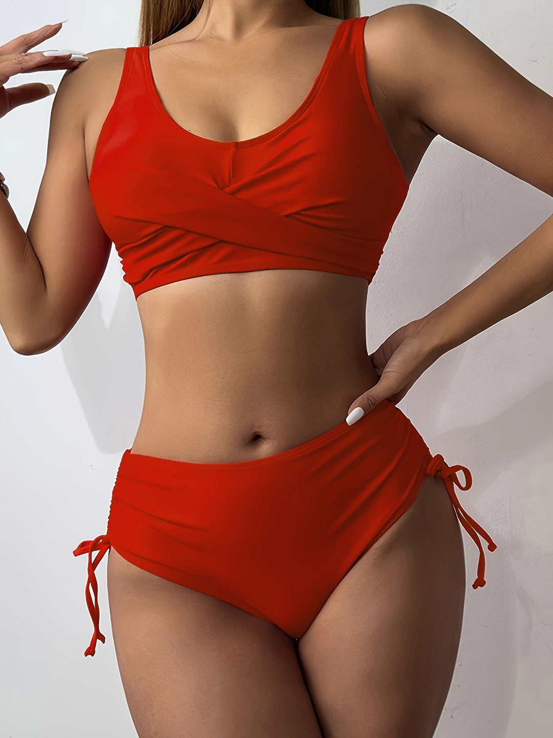 Dame Sporty Bikini sæt med indpakningsdesign Skovae