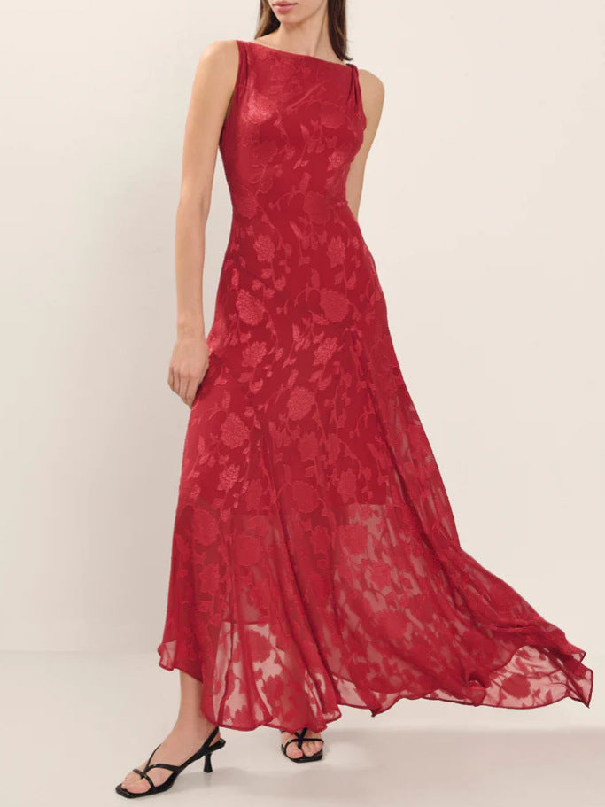 Femme Elegant A-linje Aftenkjole Stilla