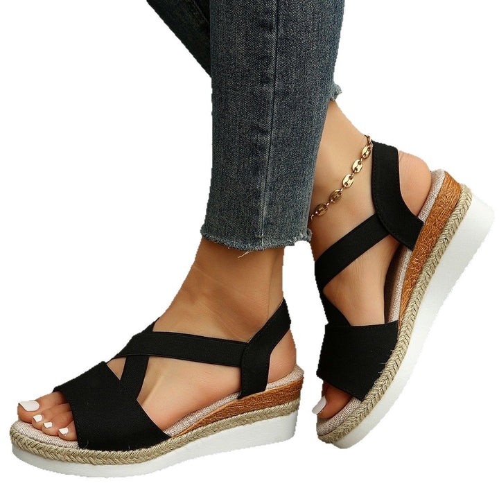 Dame Wedge-sandaler med moderne snit og komfortabelt fodseng Stilla
