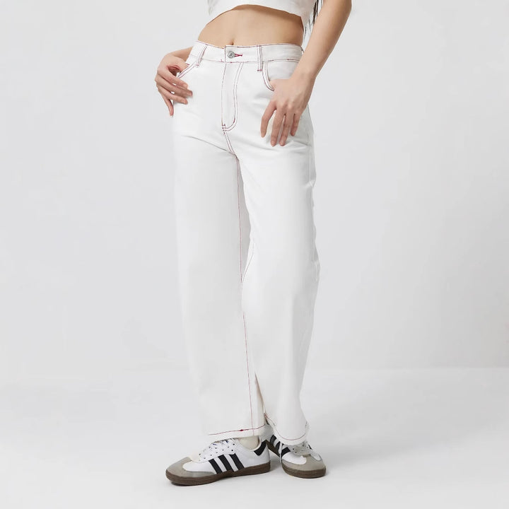 Damer elegante jeans med frugtbroderi Stilla
