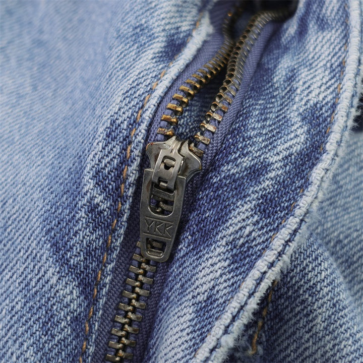 Dame Bred Jeansbukser i afslappet snit med sidelange splitter Skovae