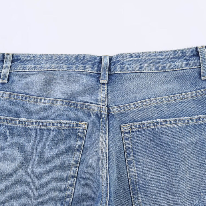 Dame Flared Jeans med Destroyed-effekter og frynseafslutninger Skovae