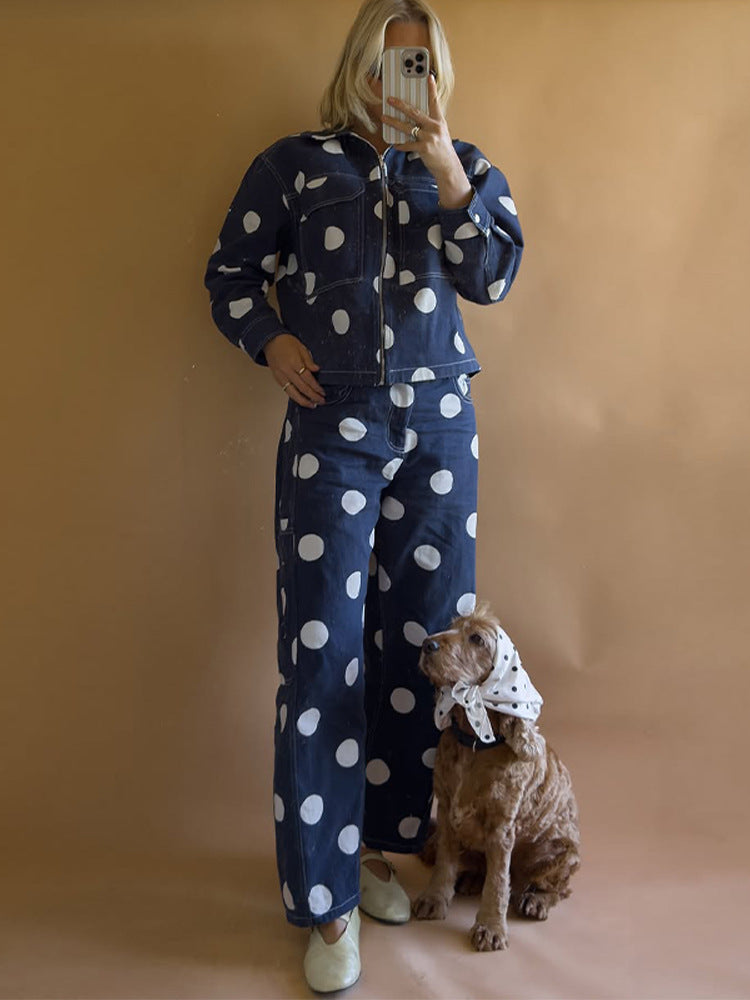 Dame Polka-Dots Cargo-Bukser Stilla