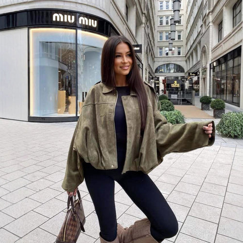 Kvinders Mode Oversized Jakke Skovae