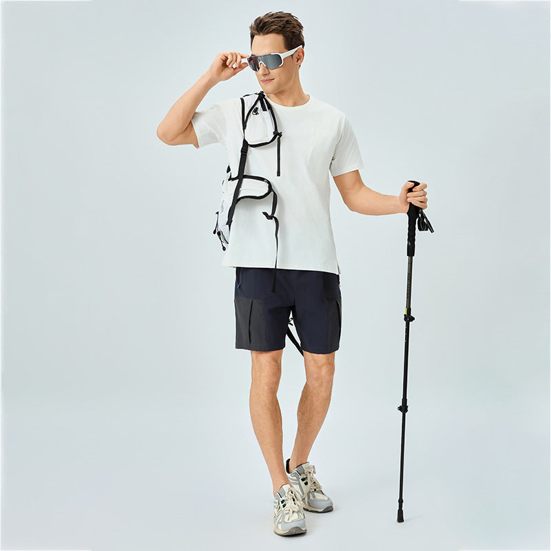 Herrer sporty T-shirt og korte sportshorts Stilla