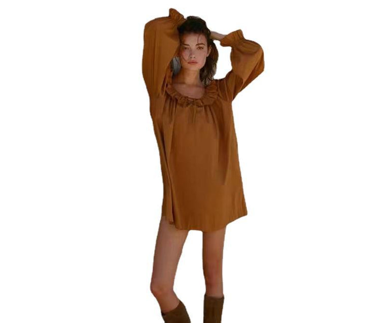 Dame Oversized Tunika med flæsedetaljer og bred pasform Stilla