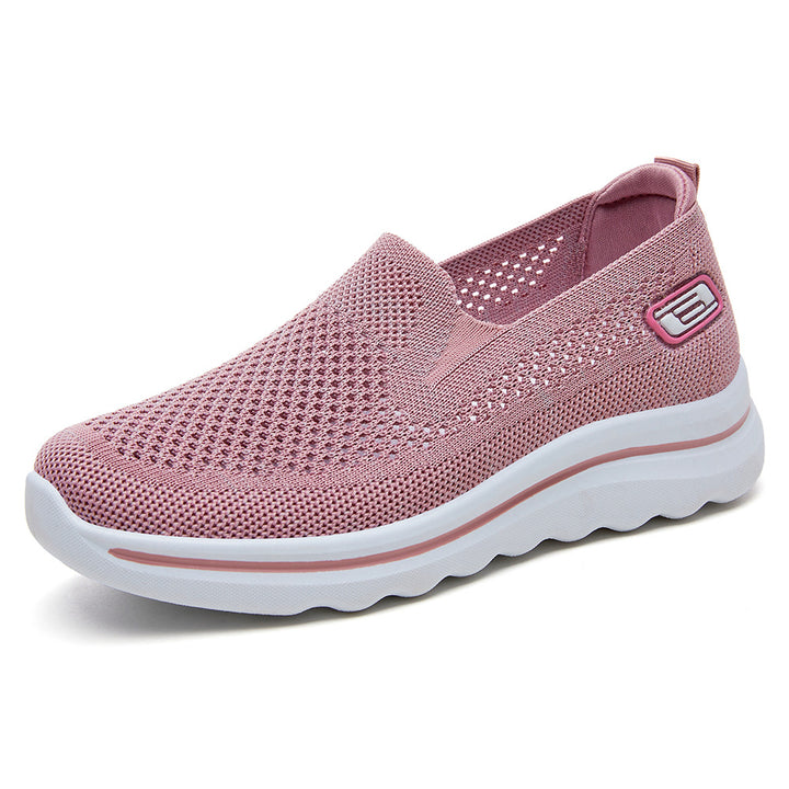 Dame komfortable slip-on sneakers med åndbart mesh-overflade og støddæmpende sål Stilla