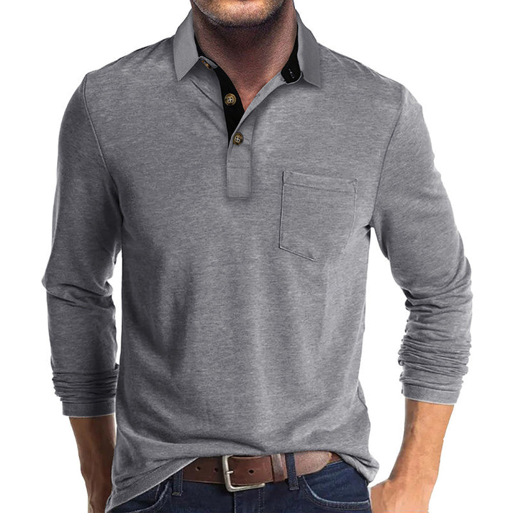 Herrer Langærmet Poloshirt Stilla