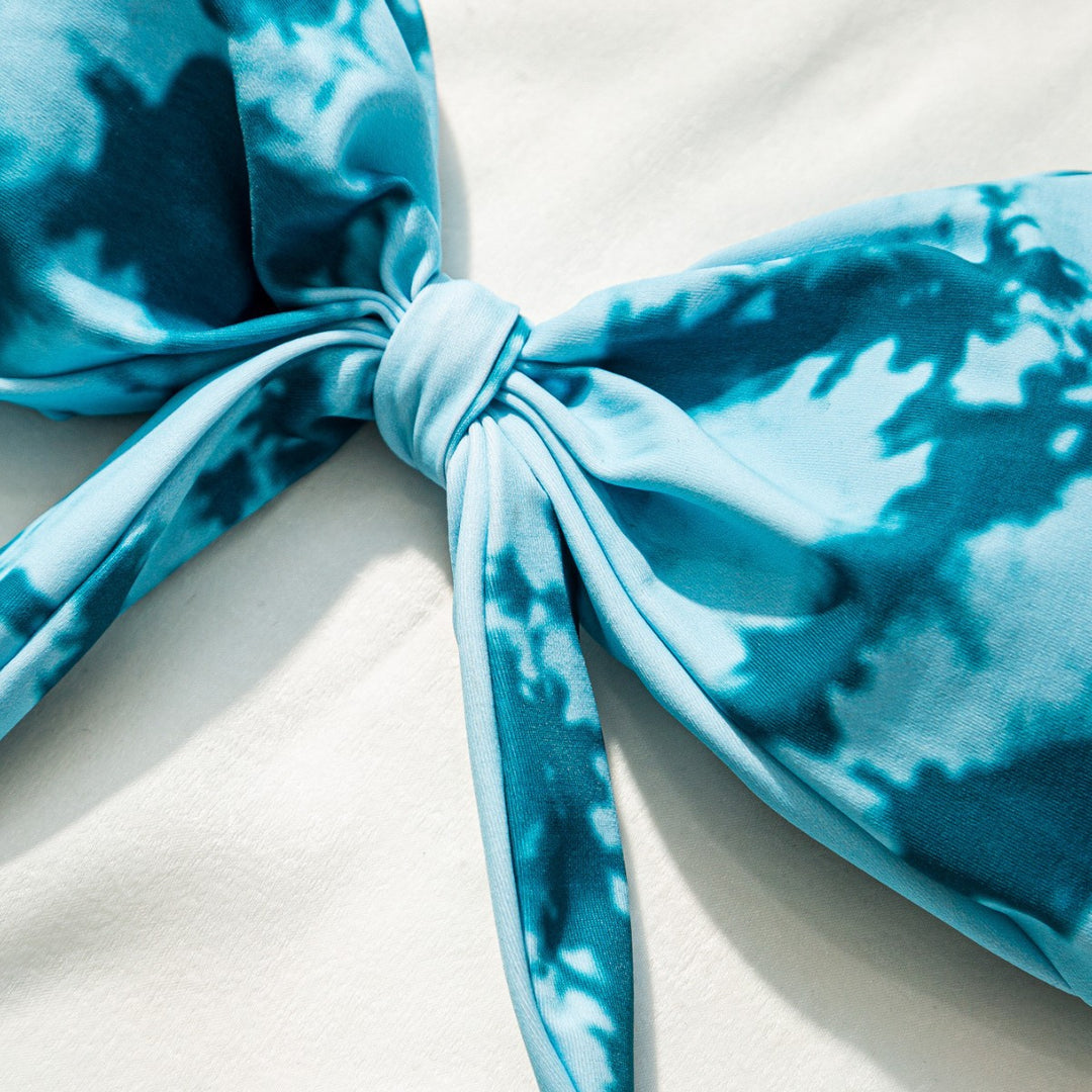 Dame Triangel-Bikini med modiskt knude-design og justerbare stropper Stilla