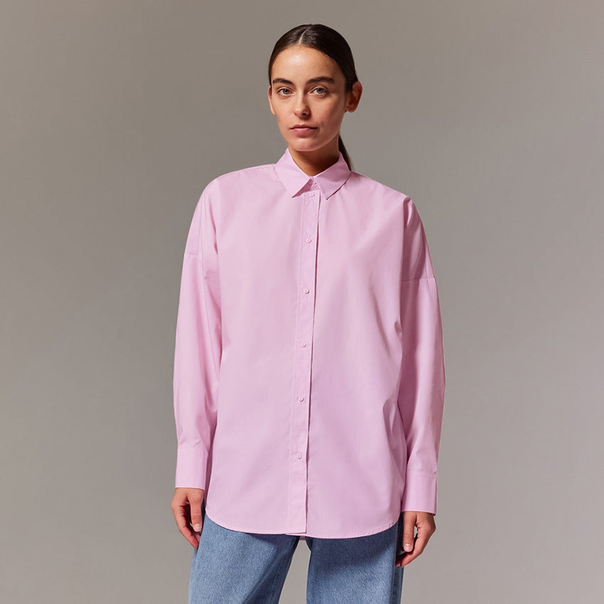 Dame Oversized Skjorte med moderne snit og fint materiale Stilla