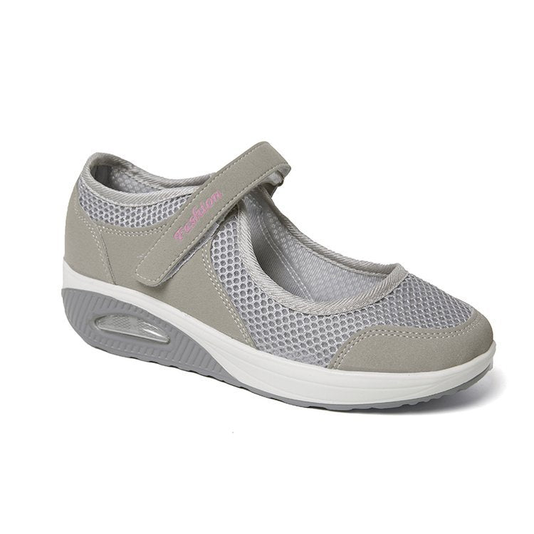 Dame Komfortable Slip-On Sneakers med åndbar netstruktur Stilla