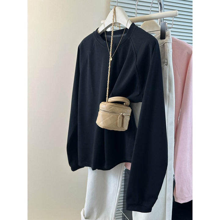 Dame Relaxed Fit Langærmet T-Shirt med stilfulde sideslidser Stilla