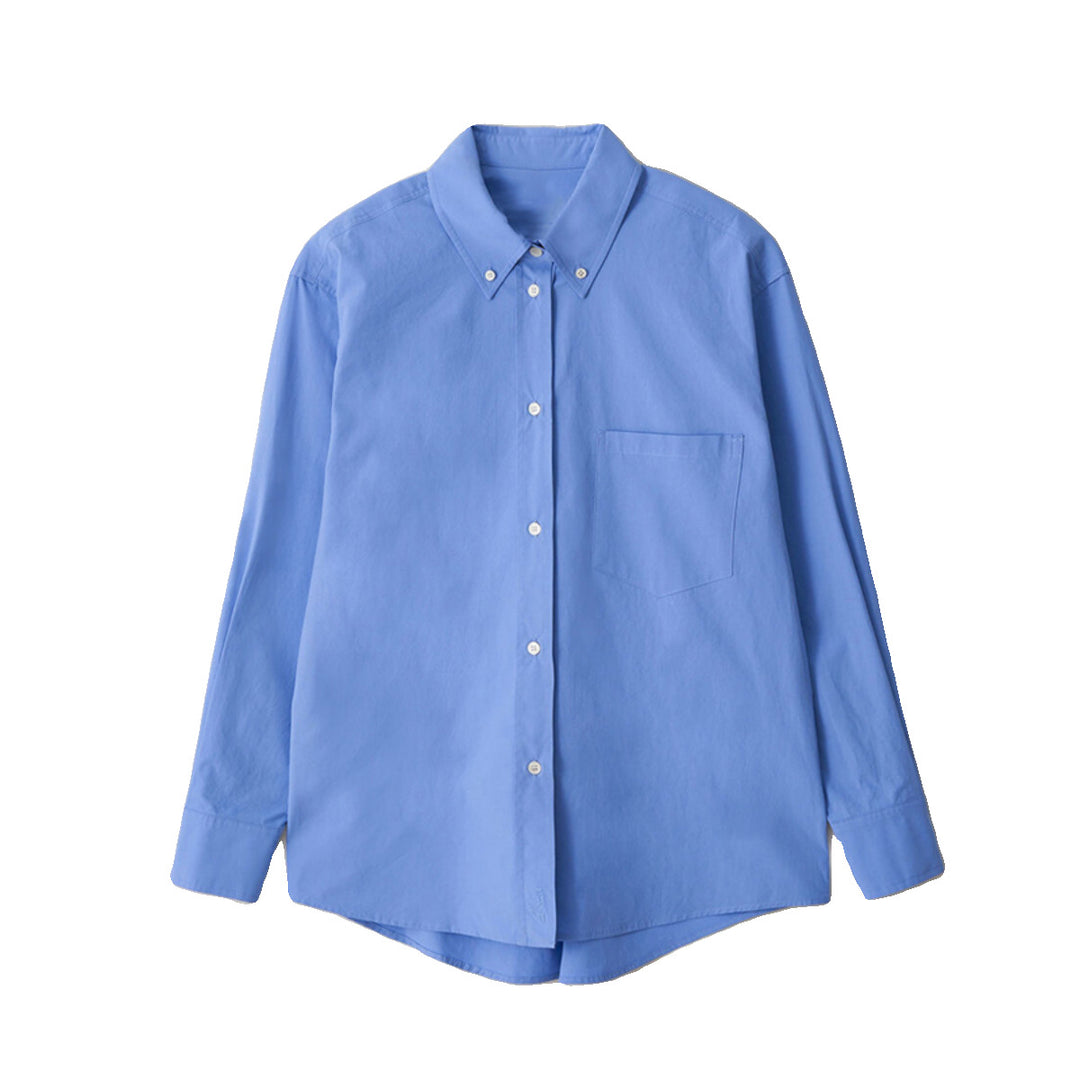 Dame Løs Oversized-Skjortebluse med elegante detaljer og voluminøse ærmer Stilla