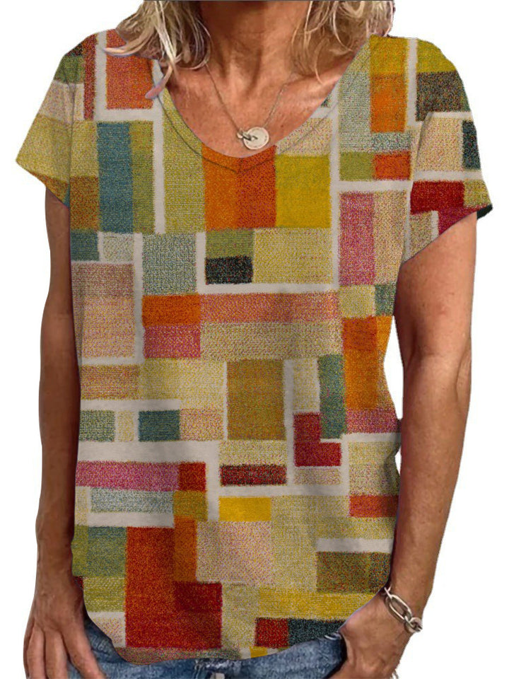 Dame Loose Bluse med farverigt paisleymønster Skovae