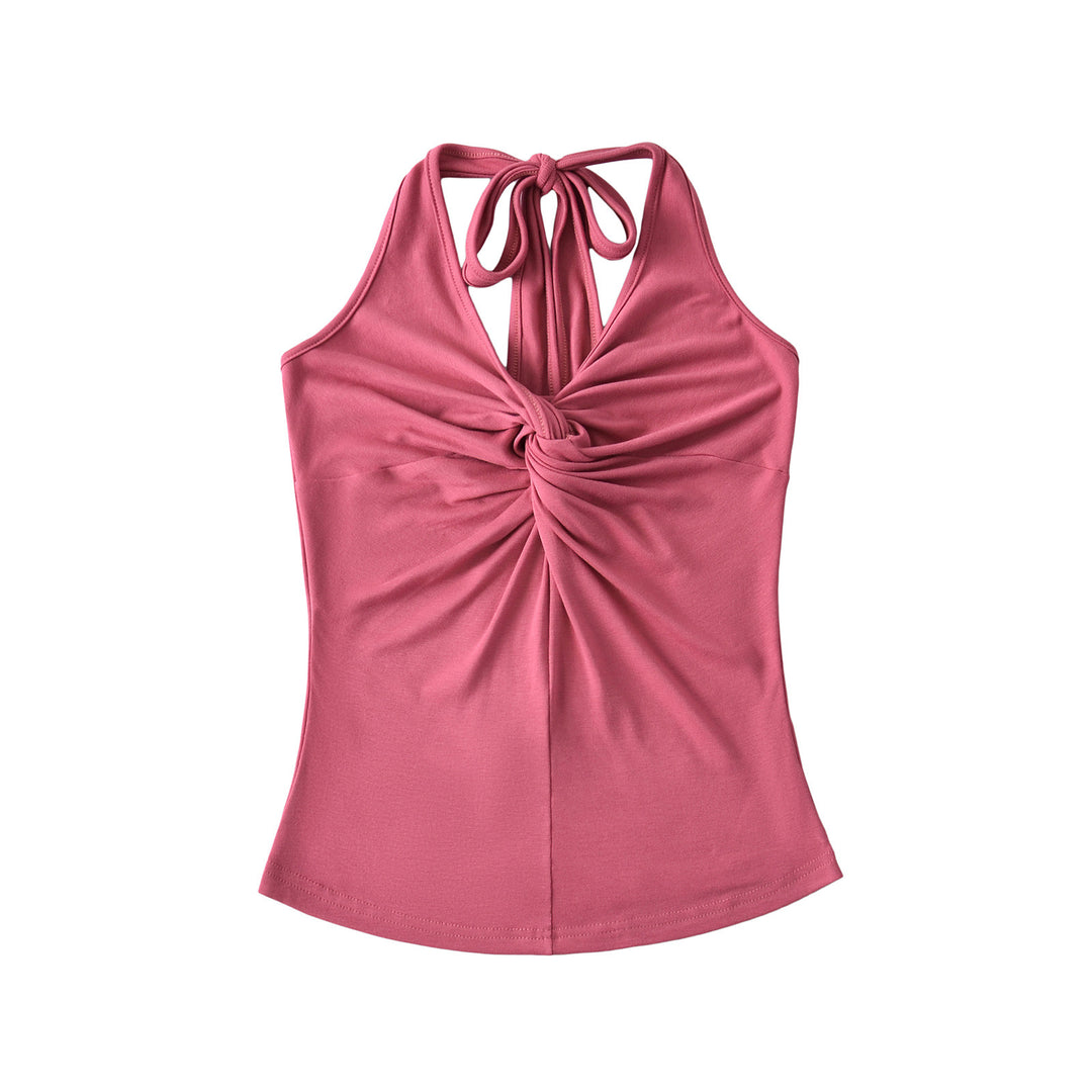 Dame Sporty Top med justerbar rygdetalje og raffineret drapering Stilla