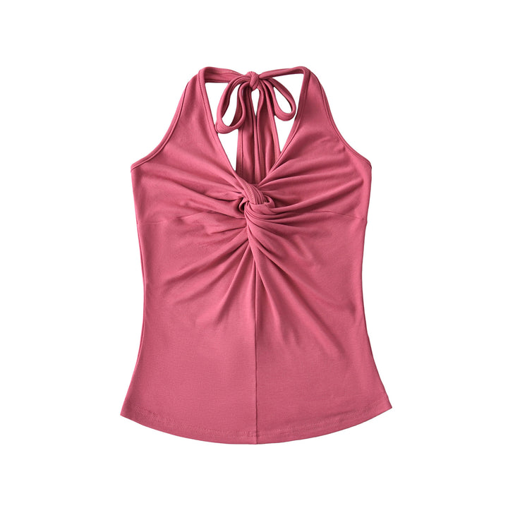 Dame Sporty Top med justerbar rygdetalje og raffineret drapering Stilla