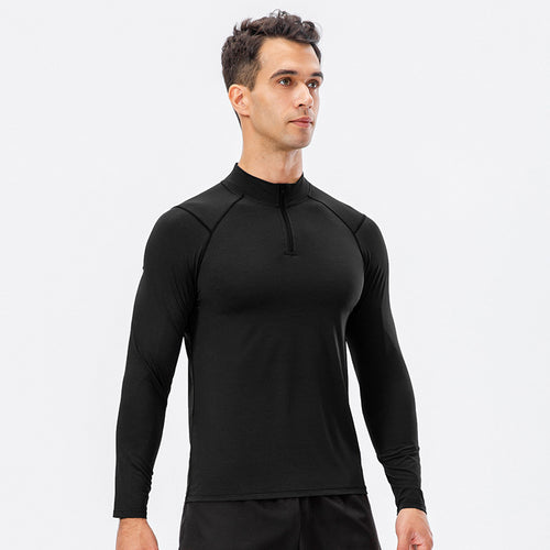 Herren funktionsshirt med halv lynlås Stilla