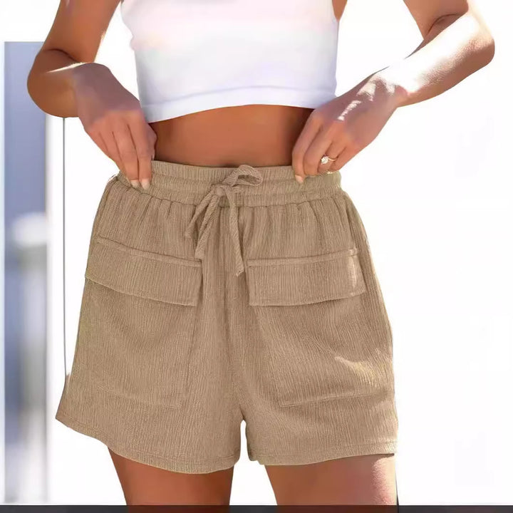 Dame fritidsshorts med praktiske sidelommer og elastisk linning Stilla