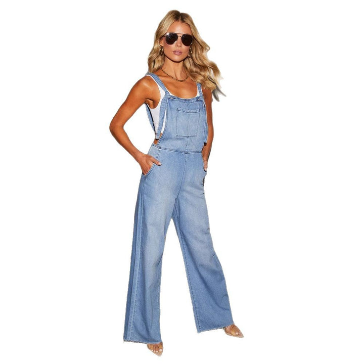 Kvinders afslappede jeans overalls med bred ben og praktiske lommer Stilla