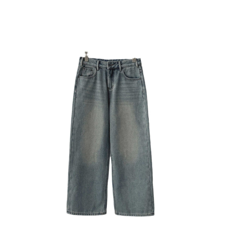 Dame løstsiddende jeans i klassisk stil med høj talje og tidløs vask Stilla