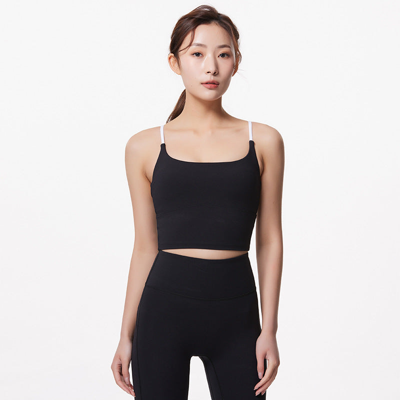 Dame sporty crop-top med justerbare stropper og åndbart materiale Stilla