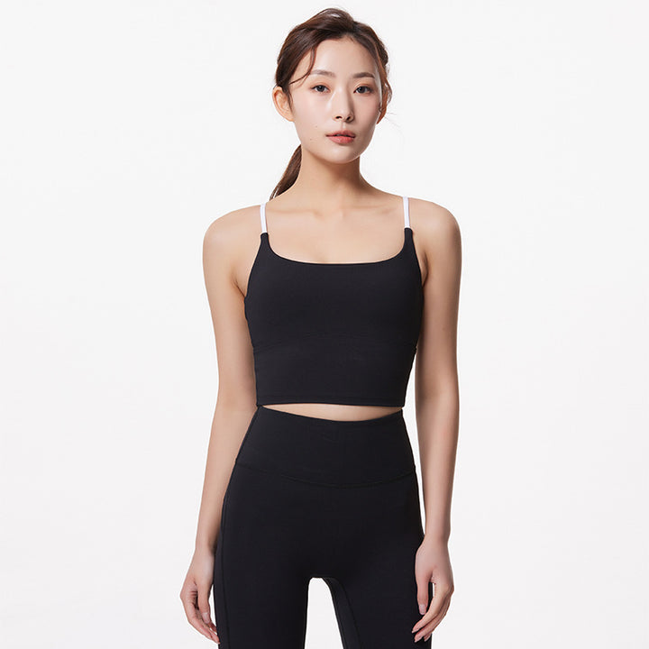 Dame sporty crop-top med justerbare stropper og åndbart materiale Stilla