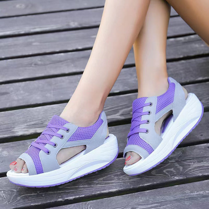Dame Sporty Sandaler med luftige Mesh-indsatser og behagelig plateau Stilla