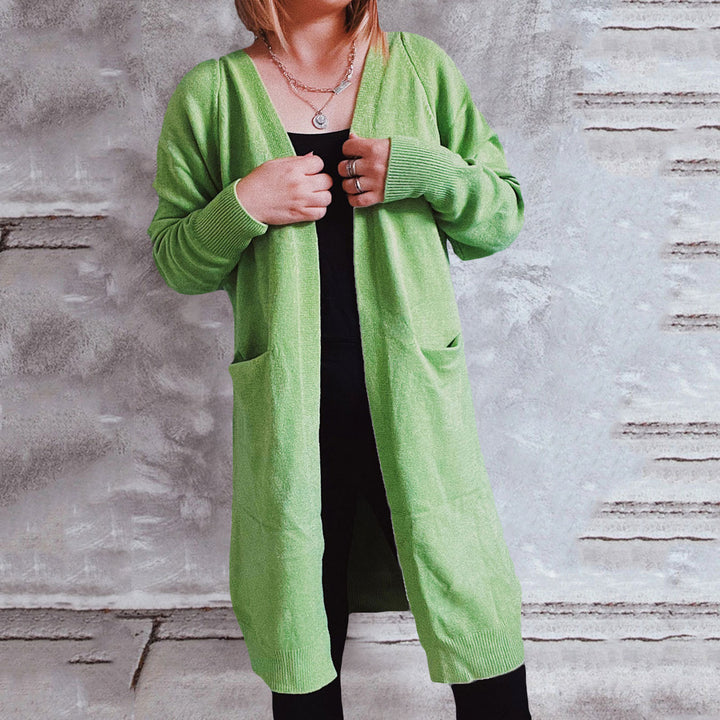 Damer casual strikket cardigan med praktiske lommer og åben skæring Stilla