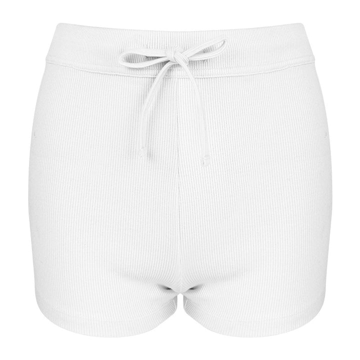 Dame behagelige shorts med elastisk talje og moderne ribdesign Stilla