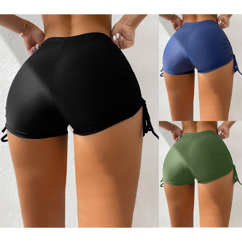 Dame Sporty Bade Shorts med raffineret flæse design Skovae