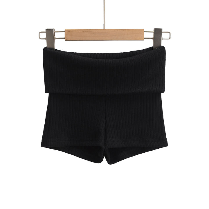Dame Figurtilpassede Shorts med elastisk bund og ribstruktur Stilla