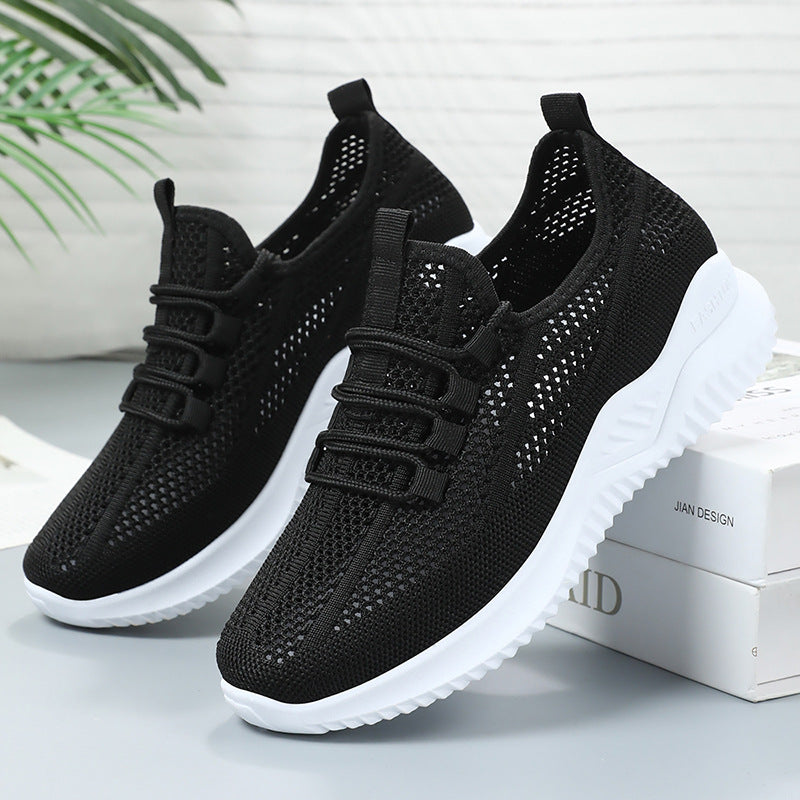 Dame Sporty Netløb Sneakers med elastisk snøresystem Stilla
