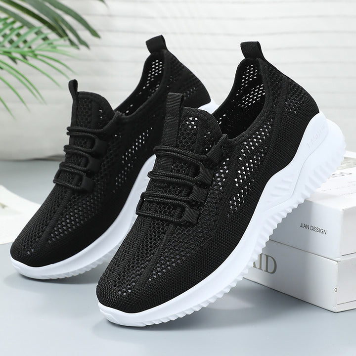 Dame Sporty Netløb Sneakers med elastisk snøresystem Stilla