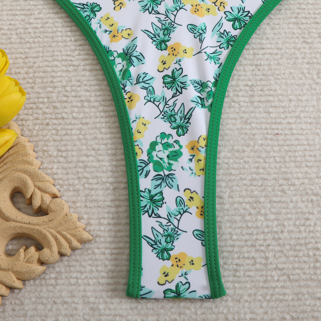 Kvinder Blomsterprint Trekant Bikini Sæt Stilla 1750839271
