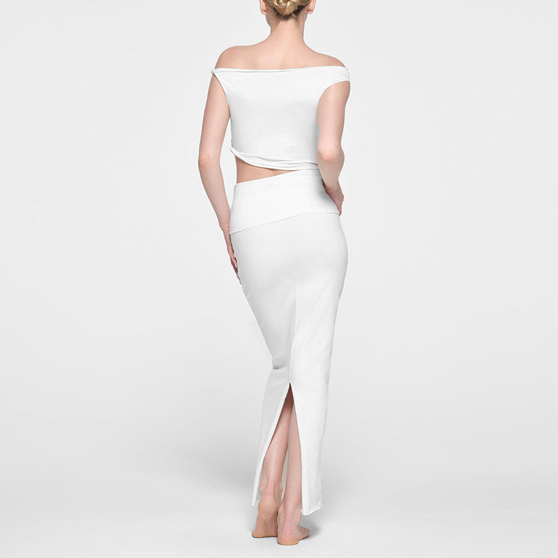 Femme Off-Shoulder Matchende To-Dels Sæt Stilla