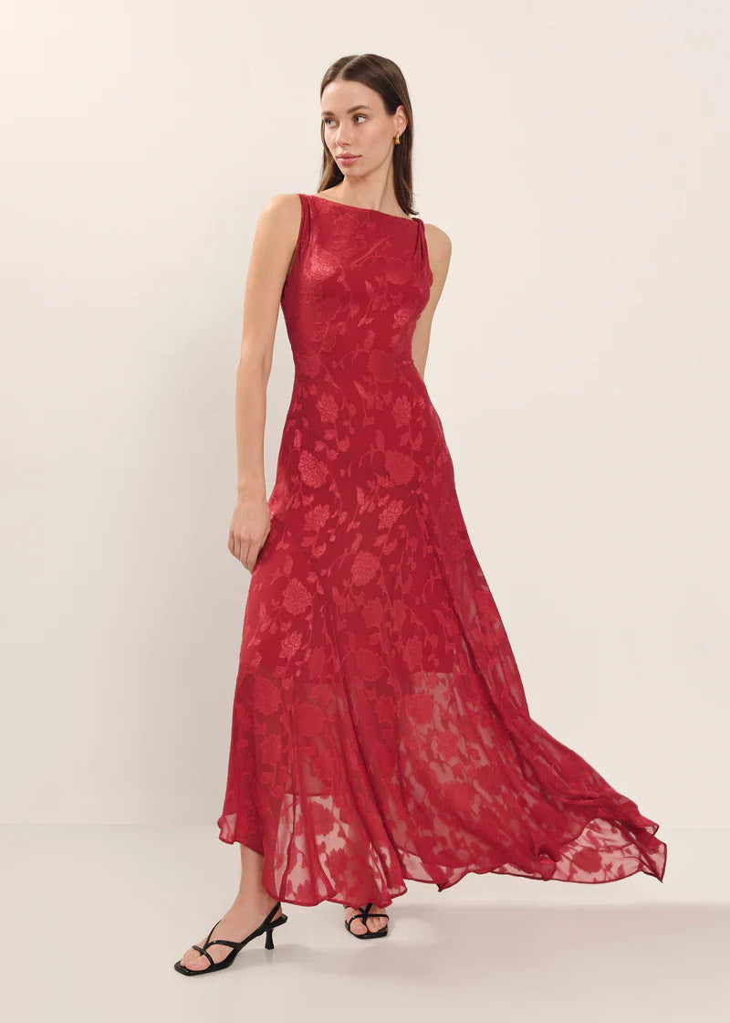 Femme Elegant A-linje Aftenkjole Stilla