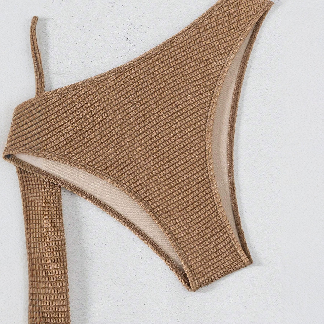 Dame bandeau bikini sæt med dekorativt indpaknings nederdel Skovae